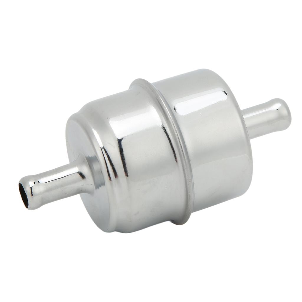 38in High Flow Fuel Filter Inline Hose 9746 Chrome Universial Replacement for Chevy