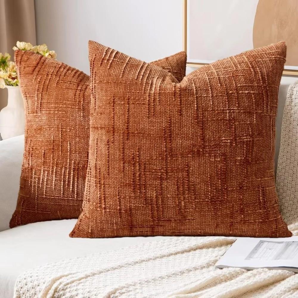 Bamboo Yarn Texture Throw Pillow Covers Solid Color Sofa Cushion Covers  Home Bedroom