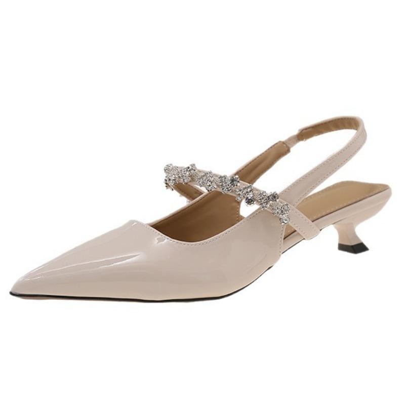 Одно слово со стразами сандалии женские летние новые сумка голова полушлепки плоская подошва остроносые туфли-лодочки женская верхняя одежда