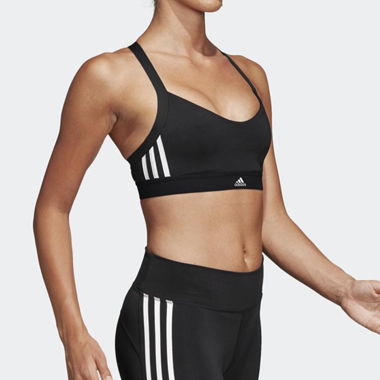 adidas Спортивный бюстгальтер adidas All Me 3-Stripes Женский Черный Белый DU1290