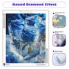 DIY Diamond Painting Cross Stitch Blue Ice Rose Full Round Diamond Art Embroidery Needlework Home Decor 30x40cm/12x16inch