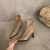 Thin High Heel Women's Ankle Boots Fashion Pointed Toe Short Botas Ladies Elegant Shoes 2024 Autumn Winter Women's Pumps