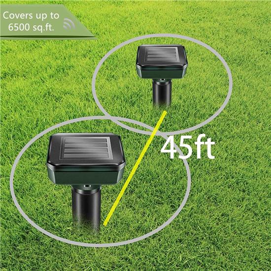 Solar Animal Repeller Mole Repellent Snake Bird Mosquito Mouse Pest Repeller for Lawn Garden & Yard
