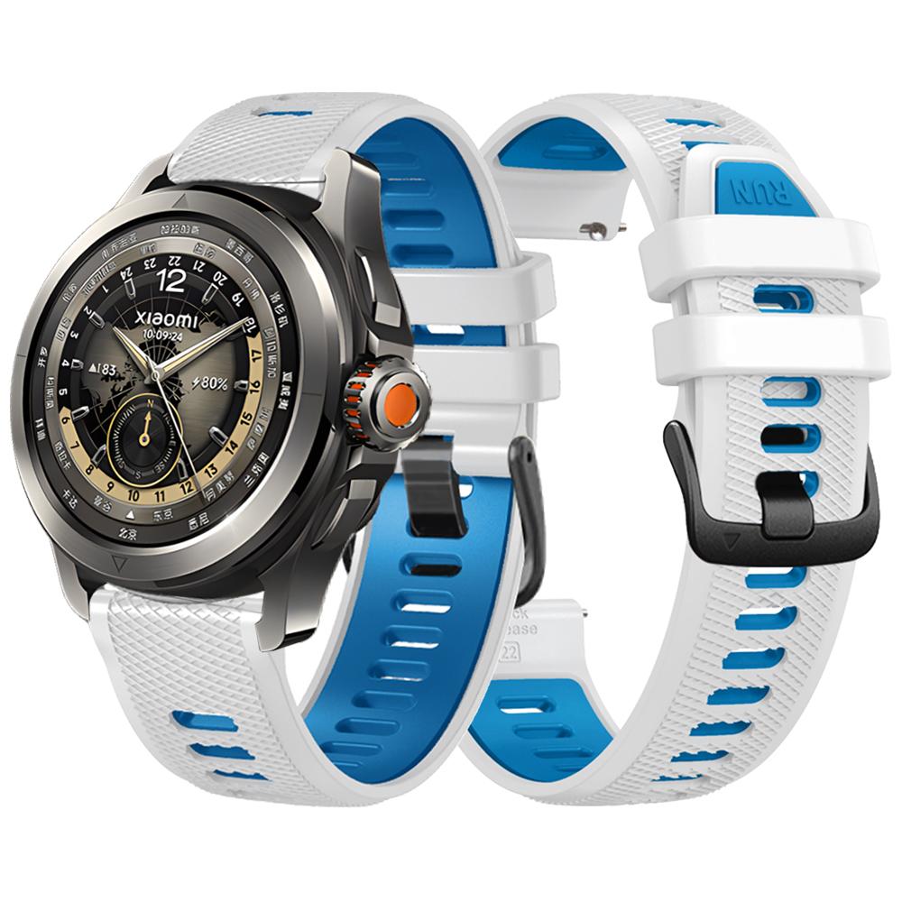 Двухцветный силиконовый ремешок для Xiaomi Watch S4 Спортивный браслет для Mi Watch 2 Pro / S3 S2 46MM S1 Active Браслет Ремешок для часов