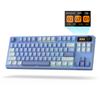 LTC Nimbleback NB841 PRO Wireless Mechanical Keyboard with Display Screen and Wired RGB 84 Key Gaming Software Linear Switch 75% Knobs, 2.4G/BT/USB-C