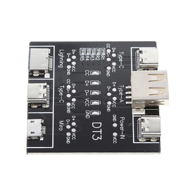 Dt3 Data Cable Detection Board Usb Cable Tester For Type-C Micro Usb C Short Circuit On-Off Switching Diagnose Test Board Tool