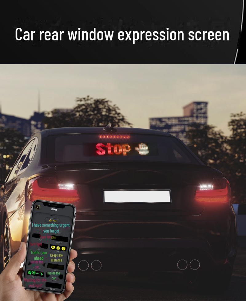 Waterproof Bluetooth LED Display Screen: Interactive Rear Window Expression with Flexible Soft Screen