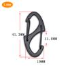 10Pcs Stainless Steel S Type Carabiner With Lock Keychain Hook Camping Key-Lock