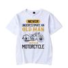 Never Underestimate An Old Man with A Motorcycle Graphic Tshirt Funny Tshirt Fashion Harajuku T-shirt Oversize Men T-shirt