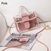 Fashion Square Jelly Candy Color Messager Bag Crossbody Handbag Shoulder Bag Clutches