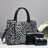 Новая сумка для мамы с леопардовым принтом, высокого уровня внешнего вида, три комплекта модной сумки на одно плечо большой вместимости, все сумки через плечо