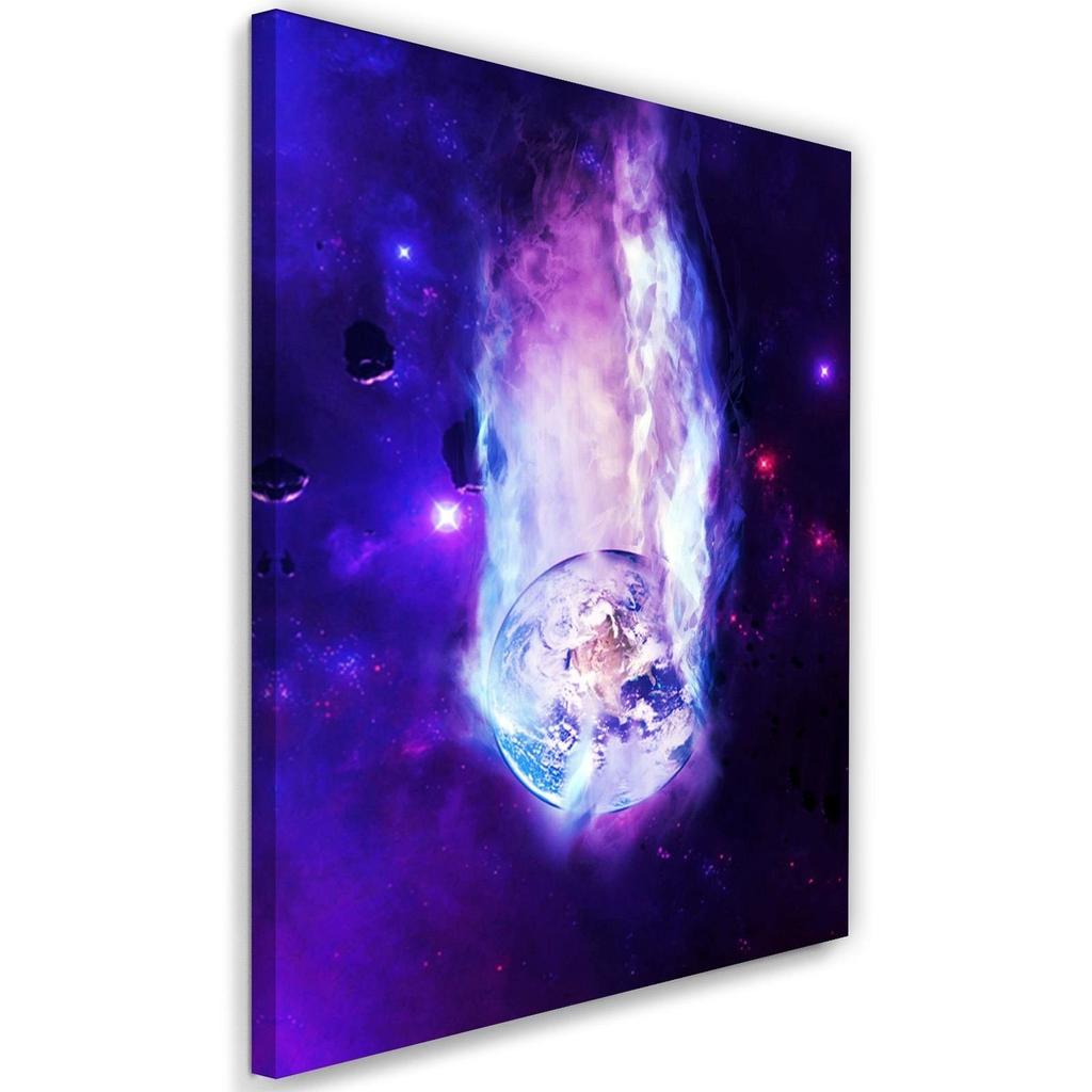 Canvas Print Earth Burning In Colour