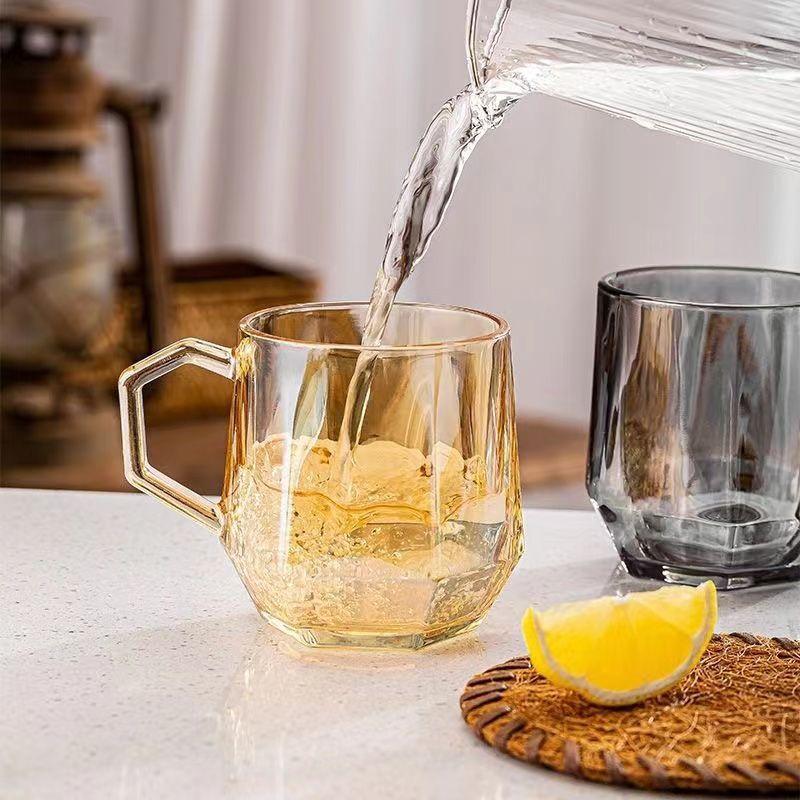 Glass Cup Drinking Cup Household Handle Glass Teacup A Set Of High Value Set Of Cups Coffee Cup Breakfast Cup