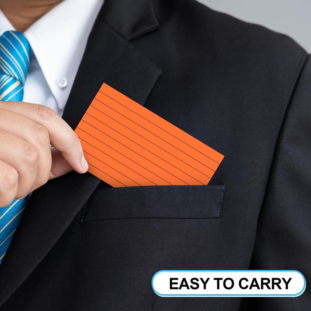 200 Sheets Colored Index Cards 3x5, Double-Sided Blank Notes Flash Cards for Studying 3x5 Lined, Flashcards (8 Colors)