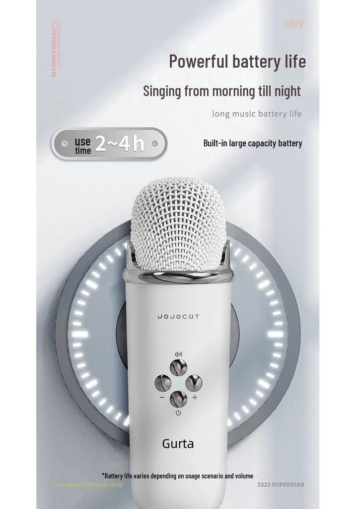 Bluetooth-микрофон и динамик C20Plus для детского караоке дома