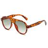 European and American large frame metal hinged toad glasses men's and women's new fashionable outdoor riding UV-proof sunglasses