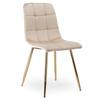 Beige Upholstered Velvet Kitchen Chair for Living Room Dining Room