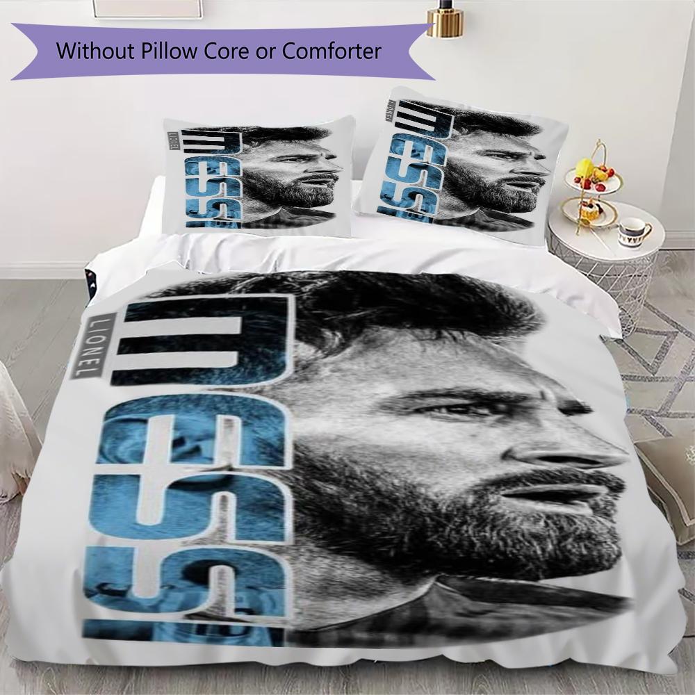 Lionel Messi Football Legend Bedding Without Core 1 Duvet Cover 2 Pillowcase Without Core Christmas Birthday Gift Bedding Set