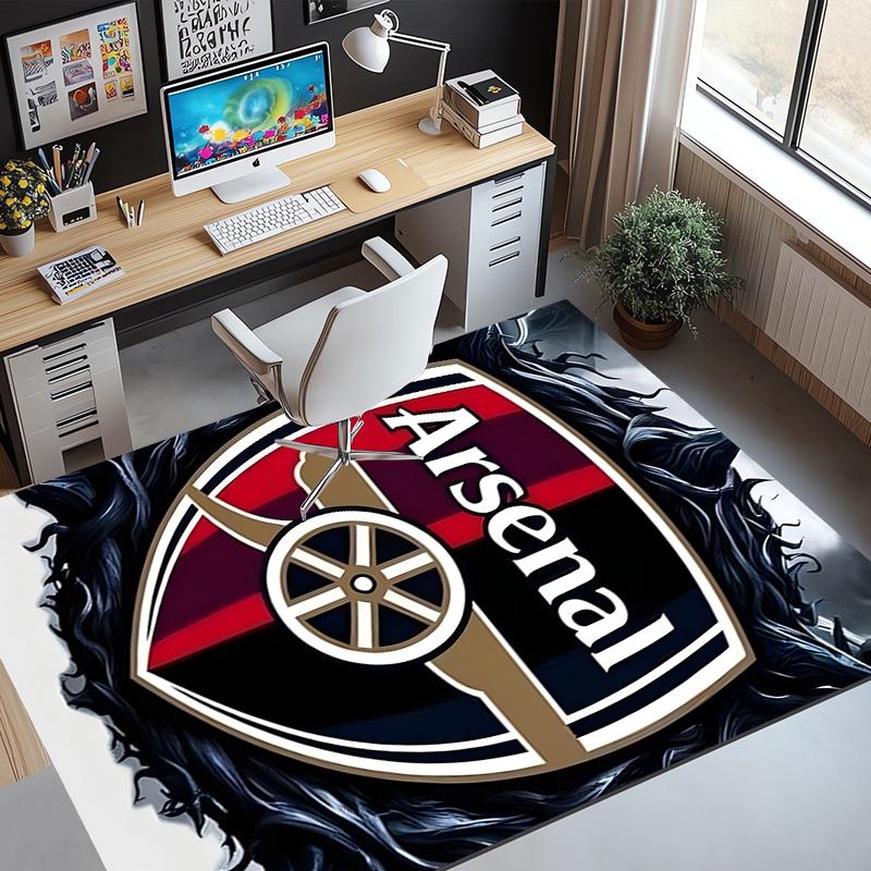 Arsenal F.C Pattern Rug, Indoor/Outdoor Mat, for Picnic, Gameroom, Bedroom, Office, Living Room, Home Decor Carpet, Birthday Gift