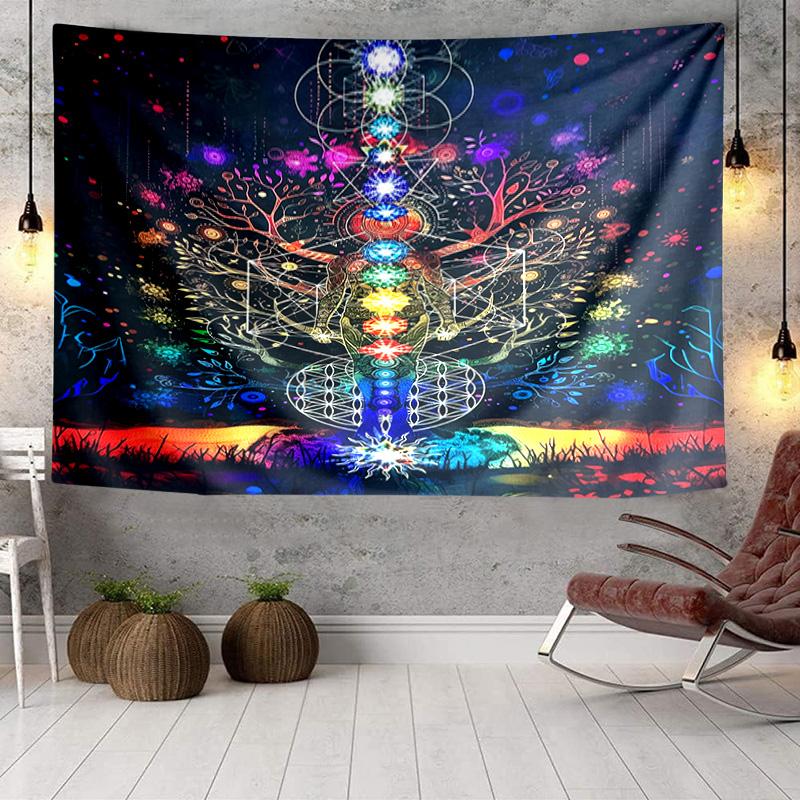 Chakra Balance Meditation Tapestry Room Decoration Wall Hanging for Living Room Bedroom, dormitory, Birthday and Christmas gifts