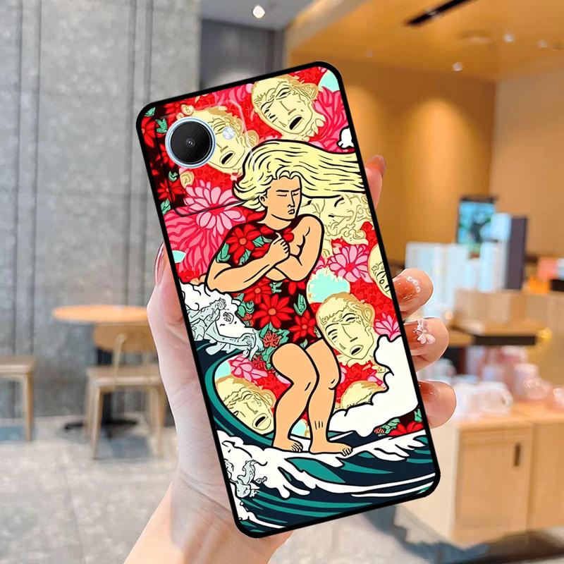 Чехол Japanese Surfers для Realme C55 C33 C31 C35 C30 C11 C15 C25s C21Y GT Neo 5 3T 2T 8 9 10 11 Pro Plus