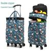Foldable Lightweight Shopping Cart with Telescopic Handle and Universal Wheels for Groceries and Camping