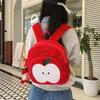 Autumn/Winter Fruit Pattern Plush Backpack for Kids - Cute Cross-Border Design for Boys and Girls.