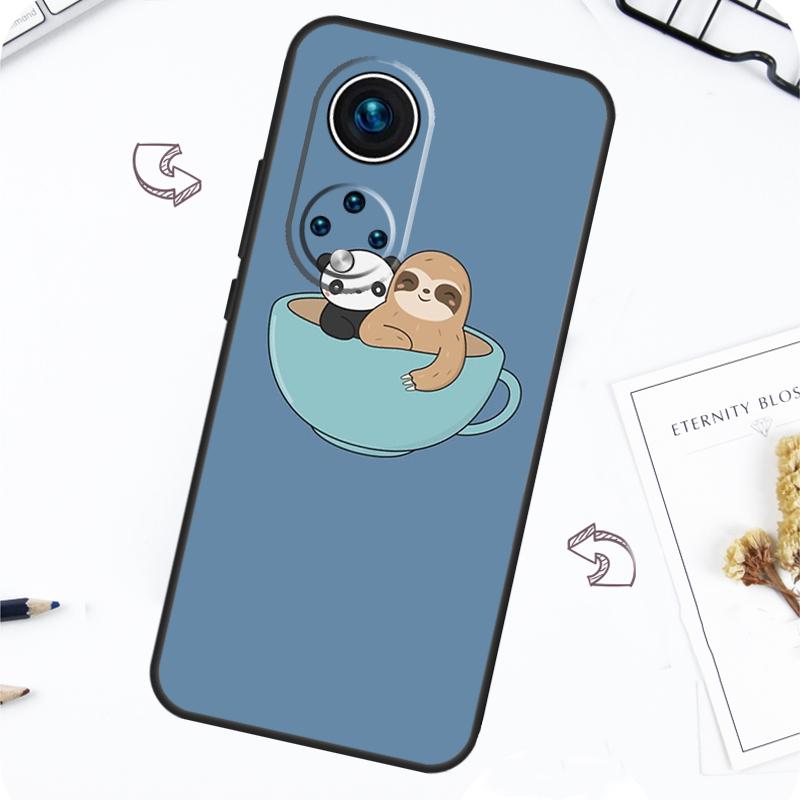 Милый Кавайный Чехол с Лицом Ленивца Для Honor Magic 7 5 6 Lite Honor 200 Pro X8b X9a X8a X8 X9 X9c X9b 50 70 90 Lite Чехол
