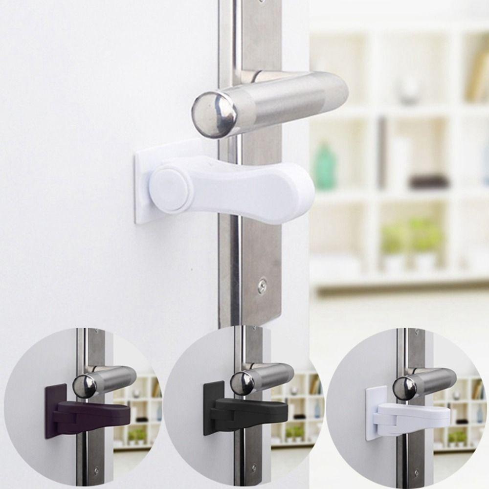 Замок дверной ручки с защитой от защемления ABS пряжка безопасности новый замок для безопасности детей дверная ручка