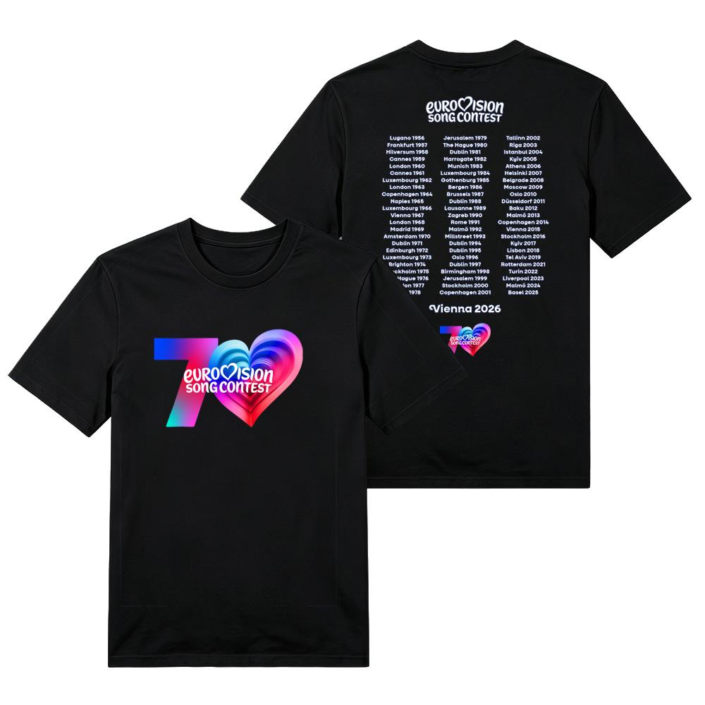 United By Music Esc26 Vienna 2026 Eurovision Fan Classic T Shirt Unisex Game Day Watch Party Casual Top For Music Lovers