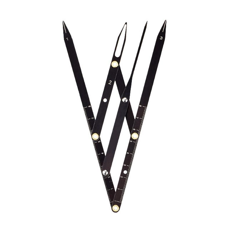 Калипер Золотого Сечения Бровей Точное Расположение Складной Нержавеющая Сталь Инструмент для Измерения Бровей Черный