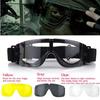 Мотоциклетные очки, очки для мотокросса, ветрозащитные очки для езды на велосипеде, мотоцикле по бездорожью, горном велосипеде, военные тактические солнцезащитные очки с 3 линзами