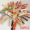50pcs Durable Natural Wooden Clips for Photo Clothespins Laundry Pins DIY Craft Clip Wedding Party Clip Home Decoration