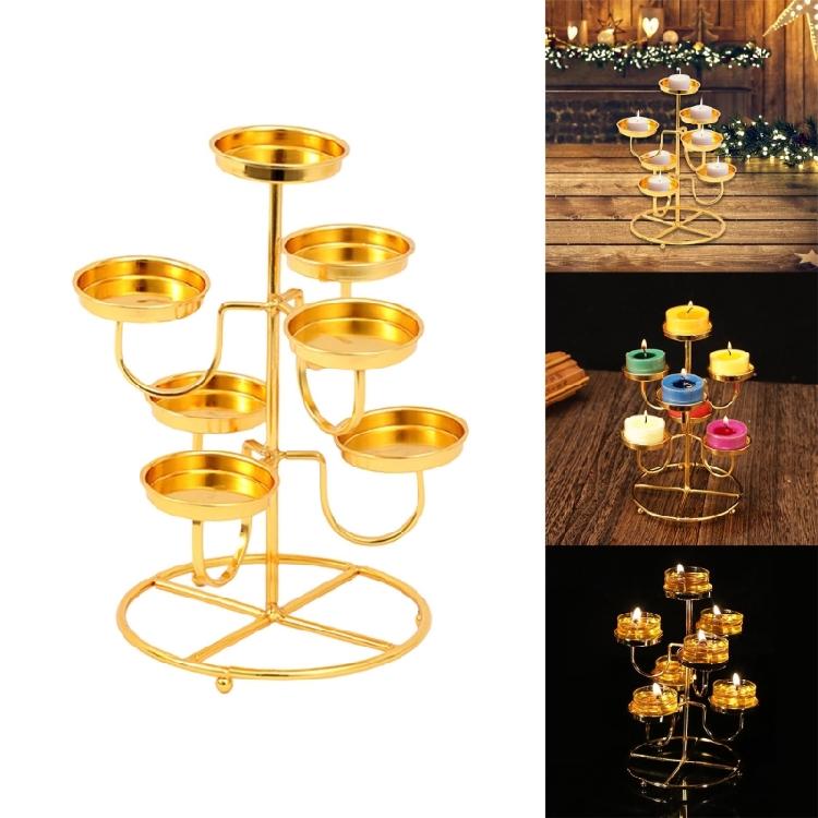 Metal Candle Stand Decorative Candlesticks 7 Butter Candle Lamp Holder Decoratio
