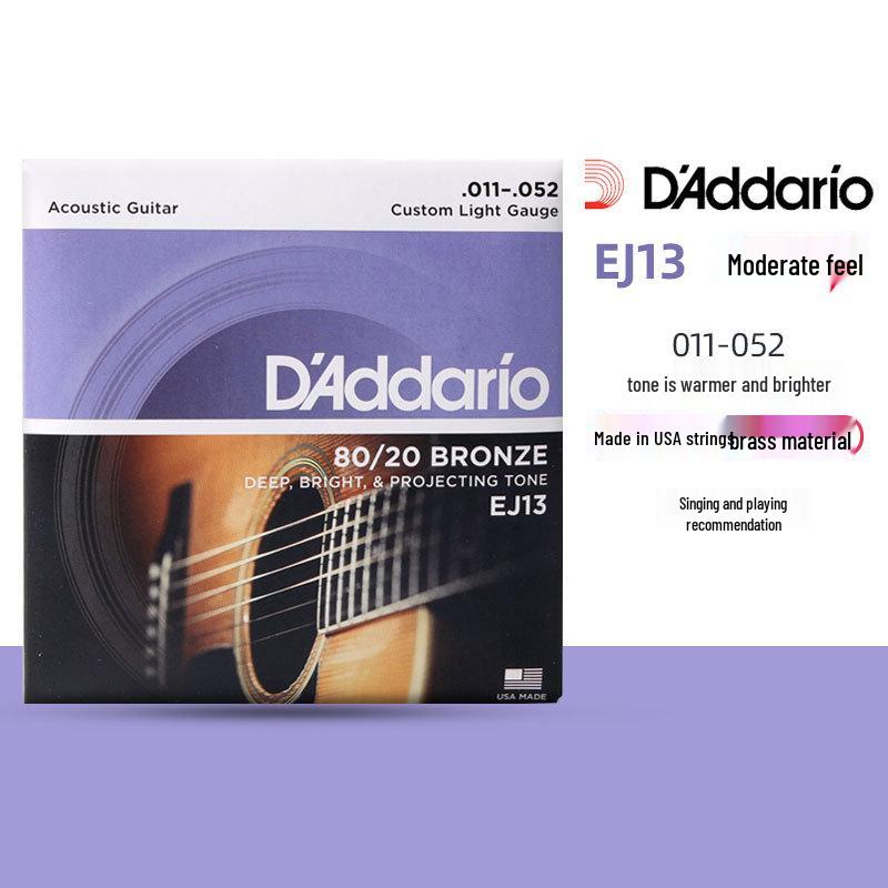 D'Addario EJ16 EZ920 Струны для фолк-гитары с покрытием из фосфорной бронзы, набор из 6 штук.