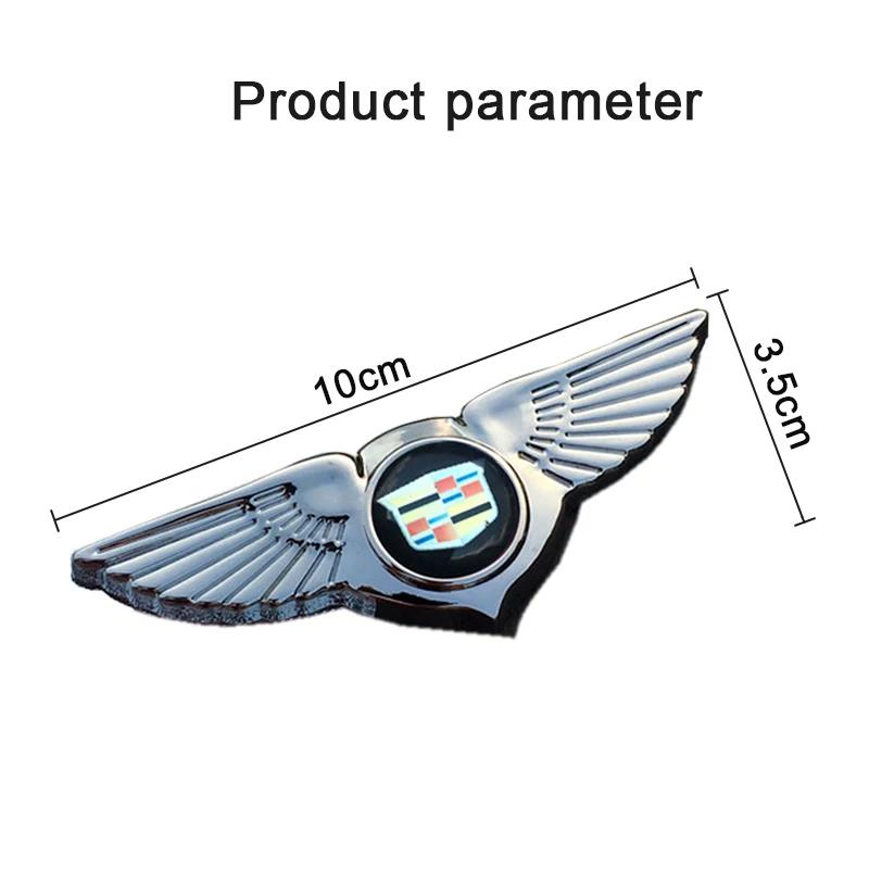 Metal Wings Car Front Grille Badge Rear Trunk Emblem Sticker for Cadillac ATS BLS CT4 CTS STS XLR XT6 XTS DTS Escalade Deville zfjpu66