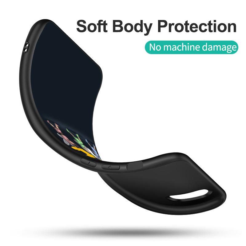 Black tpu Case For Xiaomi Redmi 9T Note 9T Note 10 8 8T 7 5G 4G Pro 10S Dentist tooth pattern