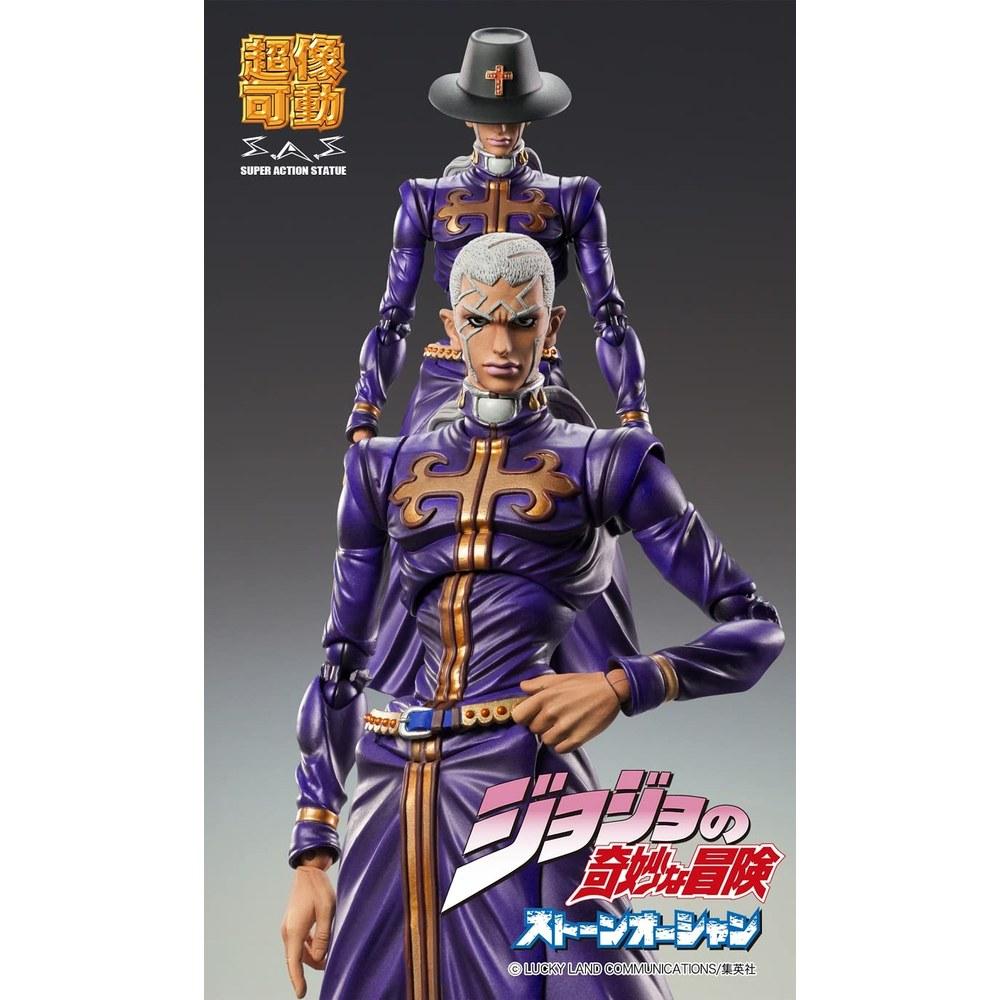 Medicos Entertainment JoJo's Bizarre Adventure Part 6 Stone Ocean Enrico P. Action Figure PVC ABS Nylon Painted Movable 160mm