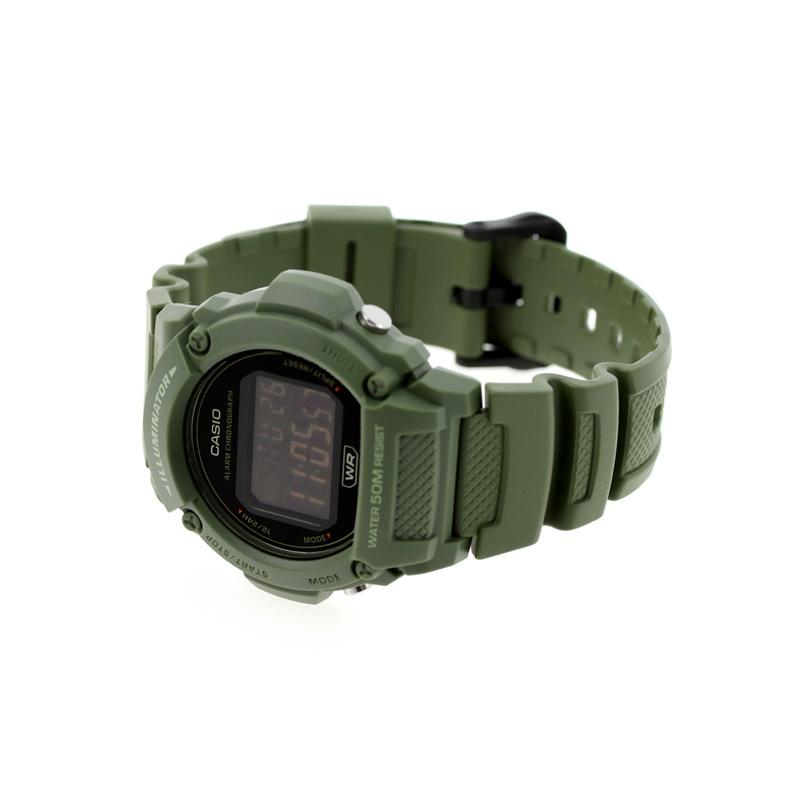 Casio Унисекс Стандартная Серия Черные Часы W219HC-3BV W219HC-3BV
