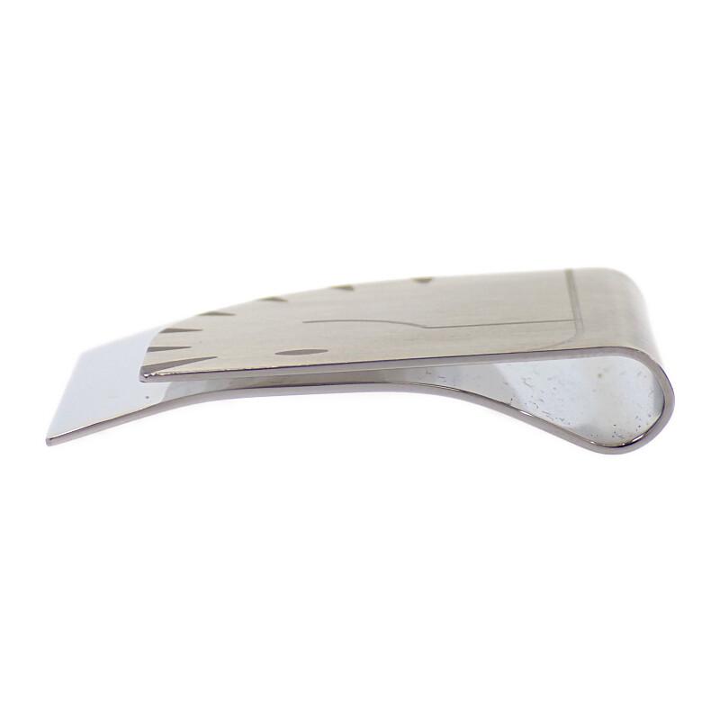 HERMES   Зажим для денег Серебристый мужской