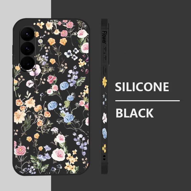 Винтажный чехол с цветочным узором для Samsung Galaxy S25 Ultra S24 Plus S22 S23 S21 FE A15 A16 A17 A35 A36 A54 A55 A56 5G Funda Capa
