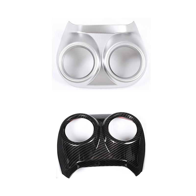 Стиль серебристого/карбонового волокна для Alfa Romeo Stelvio(949)2017-19 Накладка из АБС-пластика задней крышки вентиляционного отверстия для кондиционера