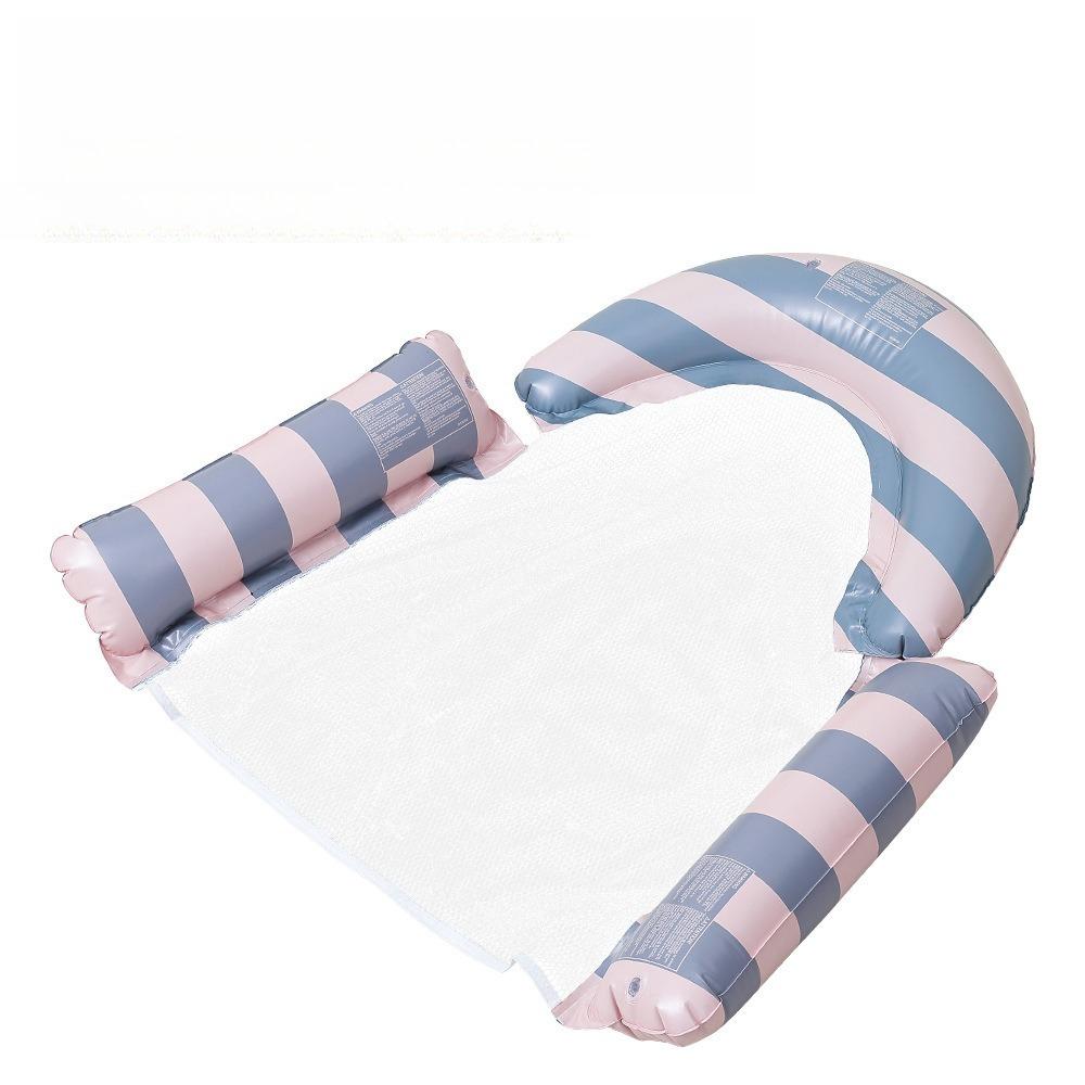U-Shape Inflatable Pool Float Bed Hammock Mesh Striped for Child Adult PVC