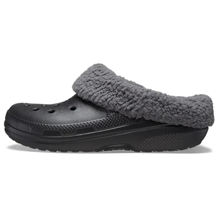 Crocs Удобные и простые туфли с отверстиями для цветов для мужчин и женщин в черном цвете