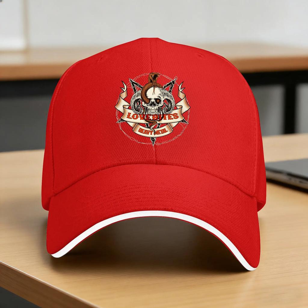 Lovebites Sun Baseball Cap Spring Couple Women Metal Band Design Trucker Hat Adjustable Fashion Outdoor Sport Snapback Cap