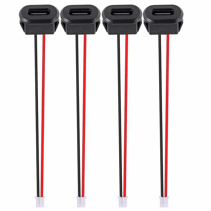 20/10/4/2pcs Type C Charger Plug Socket Connector Jack Female USB-C with Card Buckle 3A High Current Fast Charging Jack Port