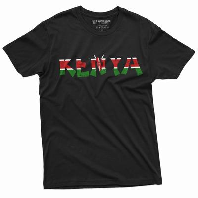 Мужская футболка Кения Jamhuri ya Kenya Флаг Кении герб страна футболка Унисекс футболка