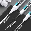 4 Pcs White Markers Paint Pens Oil-based Markers Long Tip Marker Permanent Markers for Rock Tire Glass Metal Painting
