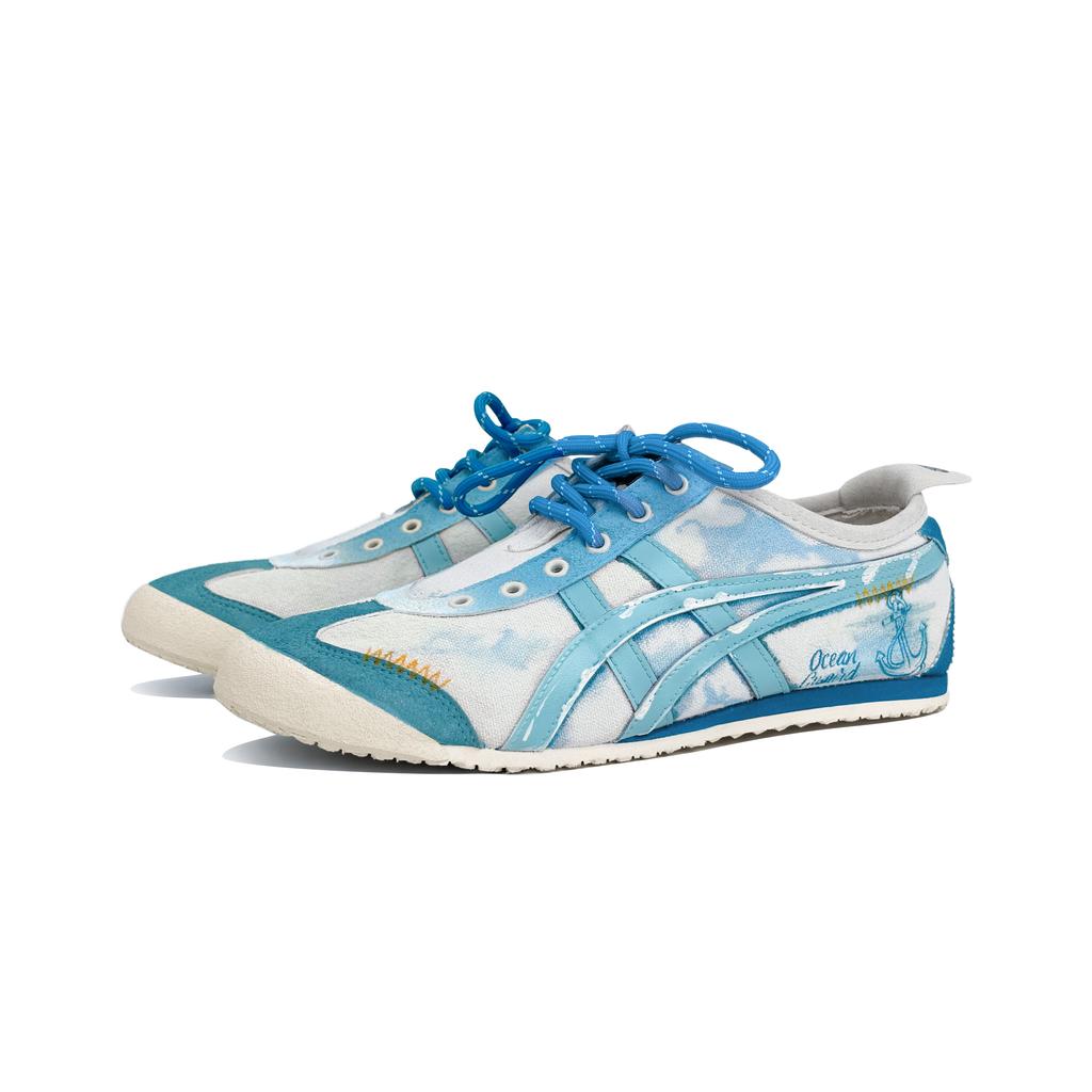 ONITSUKA TIGER MEXICO 66 Износостойкие Низкие Повседневные Кроссовки Унисекс Бежевый Синий 1183A360-205(Команда188-)