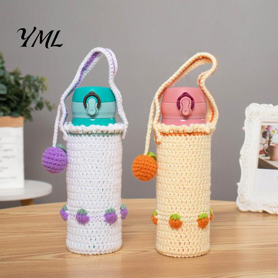 Gift for Cup Lovers Hand Crocheted Cover, Portable Elastic Wool Knit Sleeve, Breathable Coffee Mug Sleeve Travel Anti-Slip Protective Holder